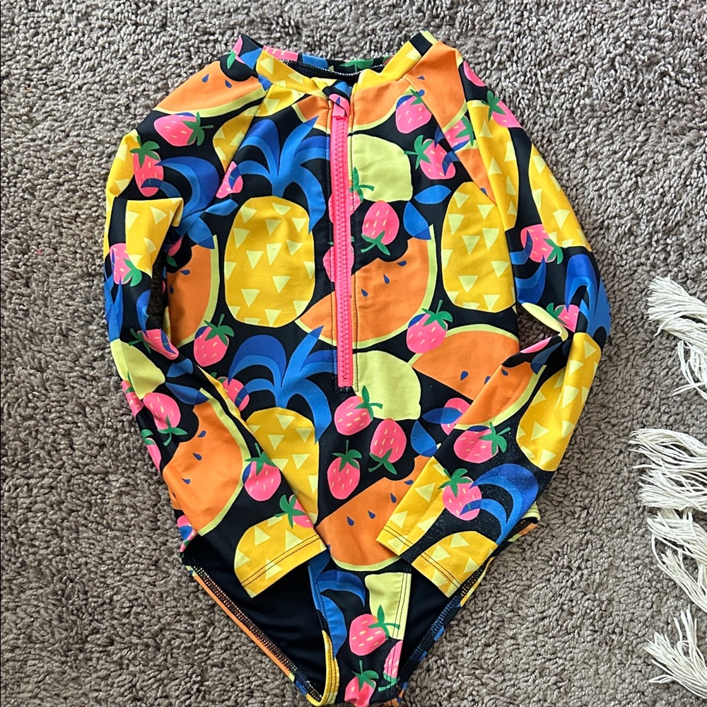 Old Navy Kids Swim Rashguard - Yellow, Blue, Pink Fruit Print